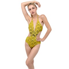 Hexagon Windows Plunging Cut Out Swimsuit by essentialimage365