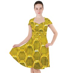 Hexagon Windows Cap Sleeve Midi Dress by essentialimage365