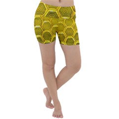 Hexagon Windows Lightweight Velour Yoga Shorts by essentialimage365