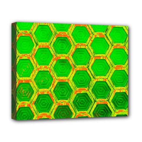 Hexagon Window Deluxe Canvas 20  X 16  (stretched) by essentialimage365