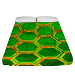 Hexagon Window Fitted Sheet (king Size) by essentialimage365