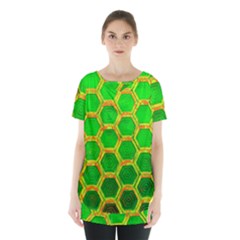 Hexagon Window Skirt Hem Sports Top by essentialimage365