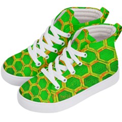 Hexagon Window Kids  Hi-top Skate Sneakers by essentialimage365