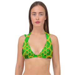 Hexagon Window Double Strap Halter Bikini Top by essentialimage365