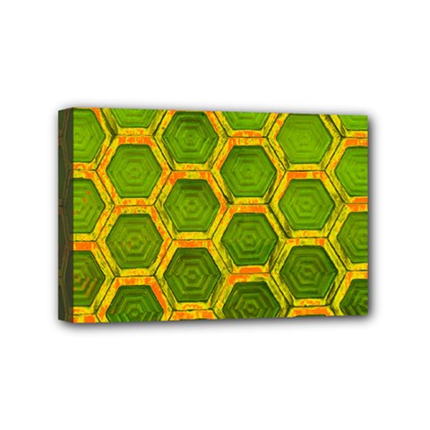 Hexagon Windows Mini Canvas 6  X 4  (stretched) by essentialimage365