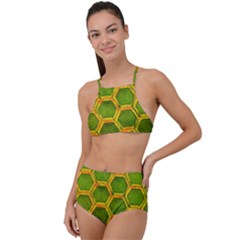 Hexagon Windows High Waist Tankini Set by essentialimage365