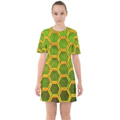 Hexagon Windows Sixties Short Sleeve Mini Dress by essentialimage365