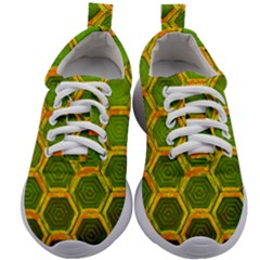 Hexagon Windows Kids Athletic Shoes by essentialimage365