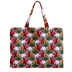 Flowers Pattern Zipper Mini Tote Bag by goljakoff