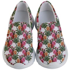 Flowers Pattern Kids Lightweight Slip Ons by goljakoff