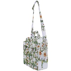 White Flowers Crossbody Day Bag by goljakoff