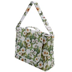 White Flowers Box Up Messenger Bag by goljakoff