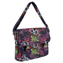 Purple Flowers Buckle Messenger Bag by goljakoff