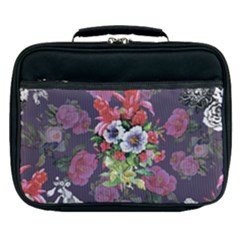 Purple Flowers Lunch Bag by goljakoff