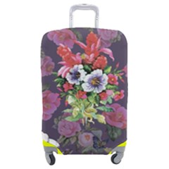 Purple Flowers Luggage Cover (medium) by goljakoff