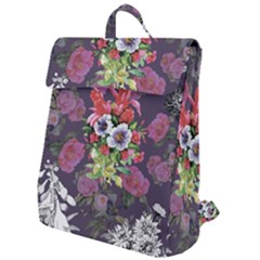 Purple Flowers Flap Top Backpack by goljakoff