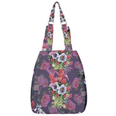 Purple Flowers Center Zip Backpack by goljakoff