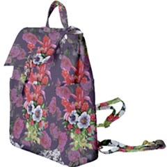 Purple Flowers Buckle Everyday Backpack by goljakoff