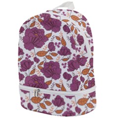 Pink Flowers Zip Bottom Backpack by goljakoff
