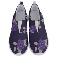 Purple Flowers No Lace Lightweight Shoes by goljakoff