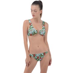 Spring Flora Ring Detail Crop Bikini Set by goljakoff