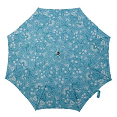 Blue White Flowers Hook Handle Umbrellas (large) by Eskimos