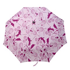 Dark Pink Flowers Folding Umbrellas by Eskimos