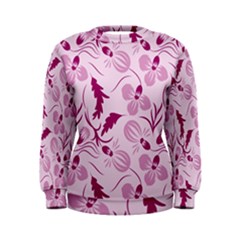 Dark Pink Flowers Women s Sweatshirt by Eskimos