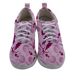 Dark Pink Flowers Athletic Shoes by Eskimos