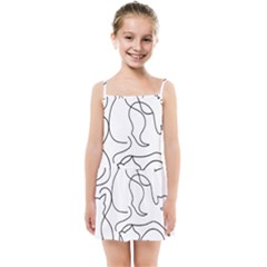 Cats Line Art  Kids  Summer Sun Dress by Sobalvarro