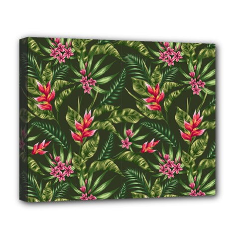 Tropical Flowers Deluxe Canvas 20  X 16  (stretched) by goljakoff