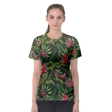 Tropical Flowers Women s Sport Mesh Tee by goljakoff