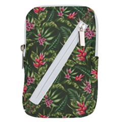 Tropical Flowers Belt Pouch Bag (small) by goljakoff