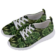 Green Tropical Leaves Women s Lightweight Sports Shoes by goljakoff