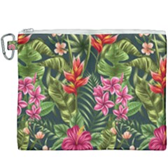 Tropic Flowers Canvas Cosmetic Bag (xxxl) by goljakoff