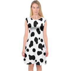 Spots Capsleeve Midi Dress by Sobalvarro