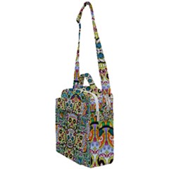 Sugar Skulls Pattern Crossbody Day Bag by ExtraGoodSauce