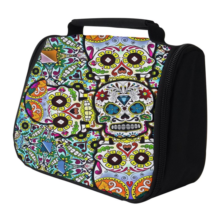 Sugar Skulls Pattern Full Print Travel Pouch (Small)