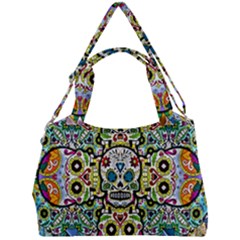 Sugar Skulls Pattern Double Compartment Shoulder Bag by ExtraGoodSauce