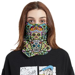 Sugar Skulls Pattern Face Covering Bandana (two Sides) by ExtraGoodSauce