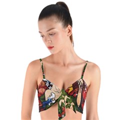 Geisha Woven Tie Front Bralet by UniqueandCustomGifts