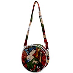 Geisha Crossbody Circle Bag by UniqueandCustomGifts