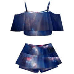 Galaxy Kids  Off Shoulder Skirt Bikini