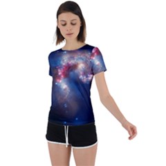 Galaxy Back Circle Cutout Sports Tee