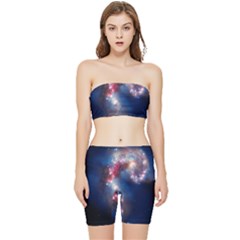 Galaxy Stretch Shorts And Tube Top Set