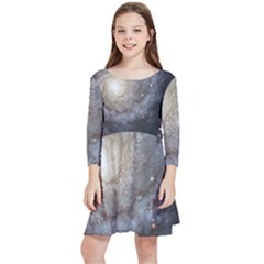 Spiral Galaxy Kids  Quarter Sleeve Skater Dress