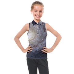 Spiral Galaxy Kids  Sleeveless Polo Tee