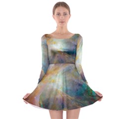 Colorful Galaxy Long Sleeve Skater Dress by ExtraGoodSauce