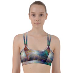 Colorful Galaxy Line Them Up Sports Bra by ExtraGoodSauce