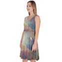 Colorful Galaxy Knee Length Skater Dress With Pockets View2